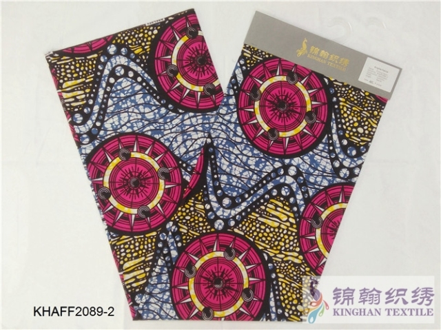 KHAFF2089 African Cotton Ankara Wax Print Fabrics