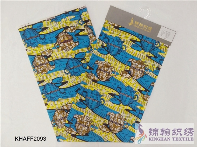 KHAFF2093 African Cotton Ankara Wax Print Fabrics