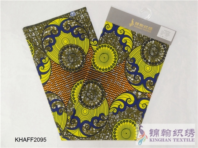 KHAFF2095 African Cotton Ankara Wax Print Fabrics