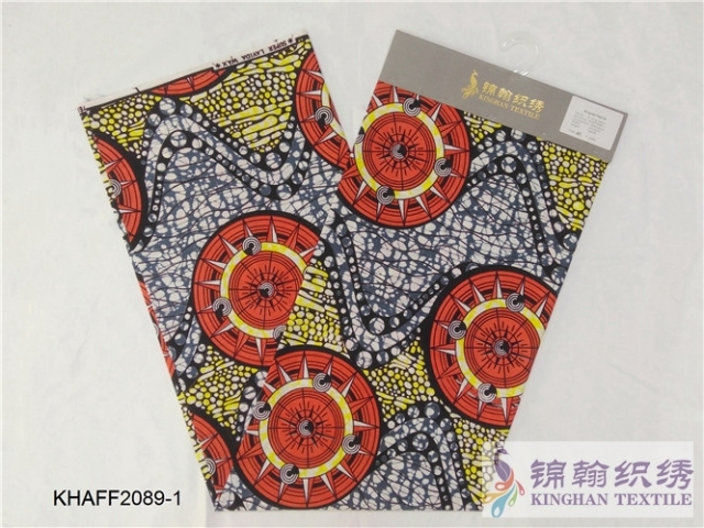 KHAFF2089 African Cotton Ankara Wax Print Fabrics