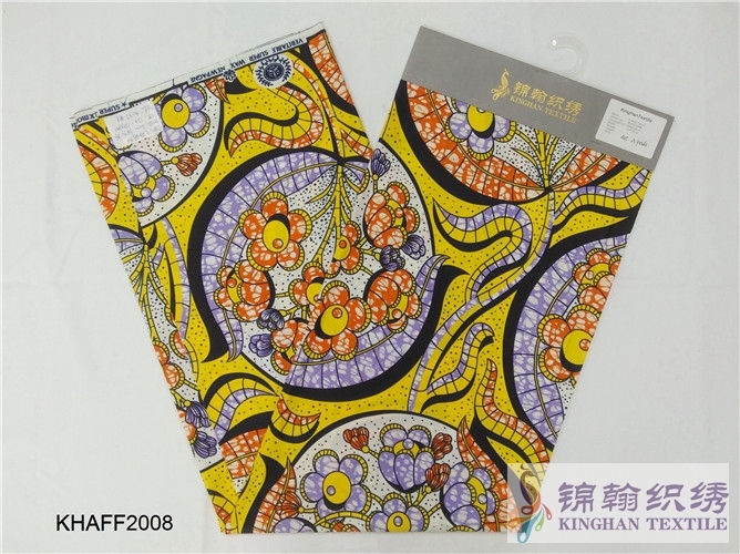 KHAFF2008 African Cotton Ankara Wax Print Fabrics