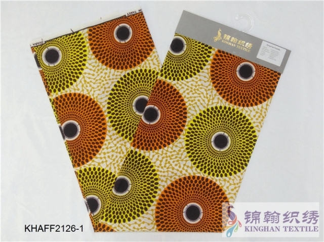 KHAFF2126 African Cotton Ankara Wax Print Fabrics