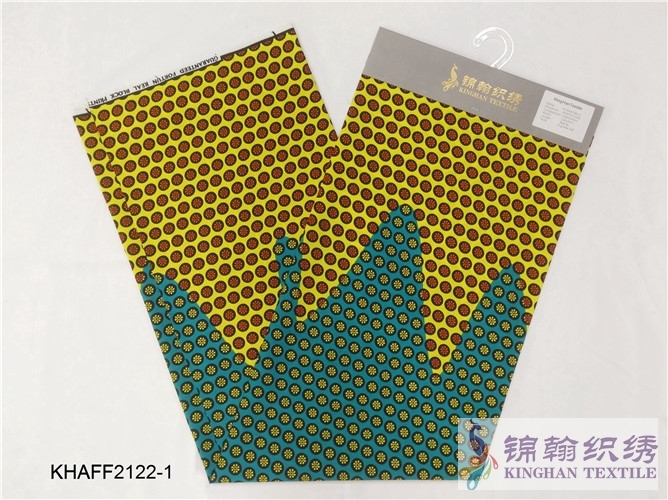 KHAFF2122 African Cotton Ankara Wax Print Fabrics