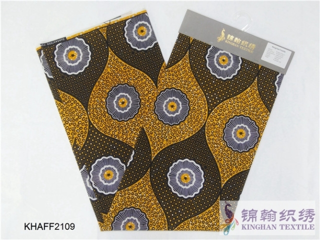 KHAFF2109 African Cotton Ankara Wax Print Fabrics
