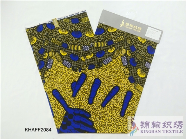 KHAFF2084 African Cotton Ankara Wax Print Fabrics