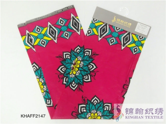 KHAFF2147 African Cotton Ankara Wax Print Fabrics
