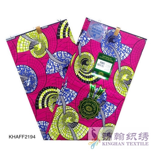 KHAFF2194-2 African Cotton Ankara Wax Print Fabrics