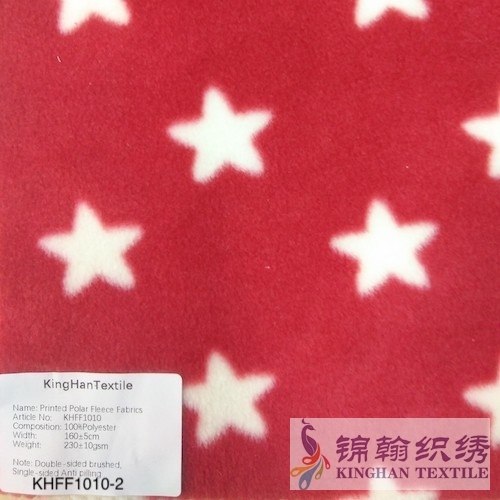 KHFF1010 Printed Polar Fleece fabrics Double-sided brushed, Single-sided Anti pilling