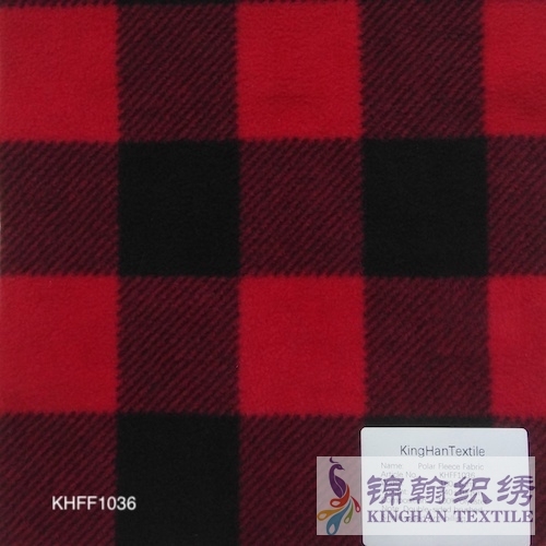 KHFF1036 Printed Polar Fleece fabrics Double-sided brushed, Single-sided Anti pilling