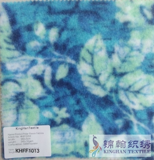 KHFF1013 Printed Polar Fleece fabrics Double-sided brushed, Single-sided Anti pilling