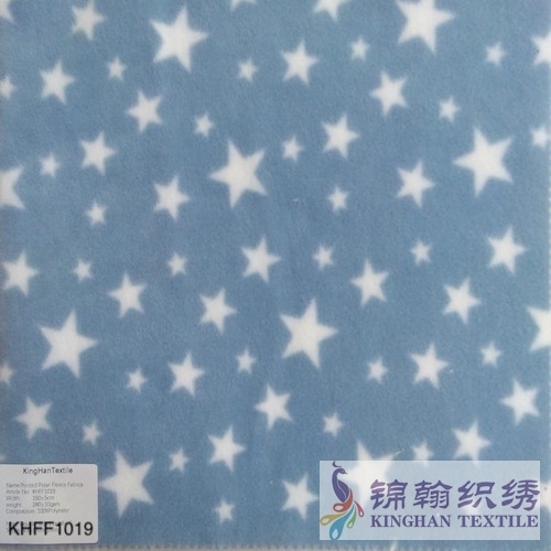KHFF1019 Printed Polar Fleece fabrics Double-sided brushed, Single-sided Anti pilling