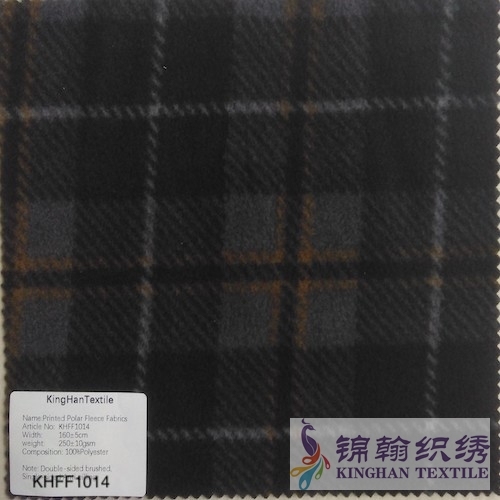 KHFF1014 Printed Polar Fleece fabrics Double-sided brushed, Single-sided Anti pilling