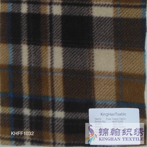 KHFF1032 Printed Polar Fleece fabrics Double-sided brushed, Single-sided Anti pilling