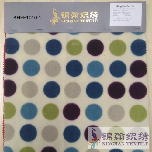 KHFF1010 Printed Polar Fleece fabrics Double-sided brushed, Single-sided Anti pilling