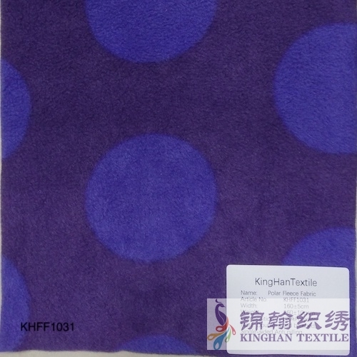 KHFF1031 Printed Polar Fleece fabrics Double-sided brushed, Single-sided Anti pilling