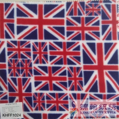 KHFF1024 Printed Polar Fleece fabrics Double-sided brushed, Single-sided Anti pilling