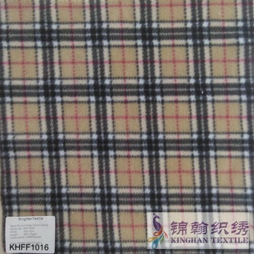 KHFF1016 Printed Polar Fleece fabrics Double-sided brushed, Single-sided Anti pilling