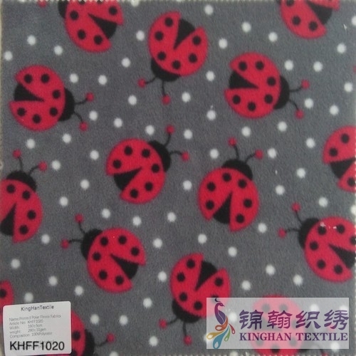 KHFF1020 Printed Polar Fleece fabrics Double-sided brushed, Single-sided Anti pilling