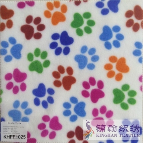 KHFF1025 Printed Polar Fleece fabrics Double-sided brushed, Single-sided Anti pilling