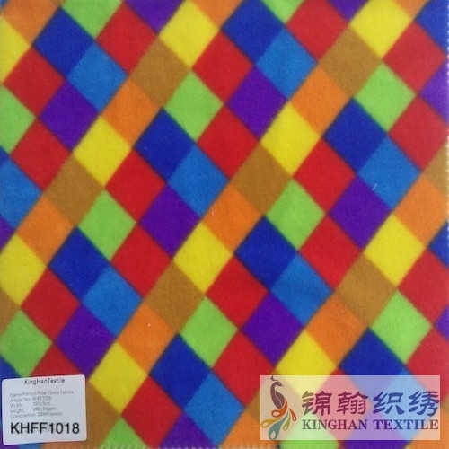 KHFF1018 Printed Polar Fleece fabrics Double-sided brushed, Single-sided Anti pilling