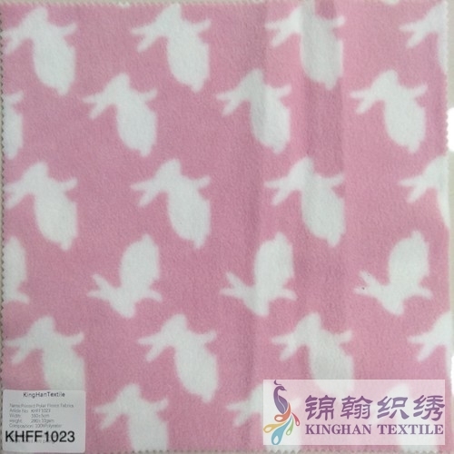 KHFF1023 Printed Polar Fleece fabrics Double-sided brushed, Single-sided Anti pilling
