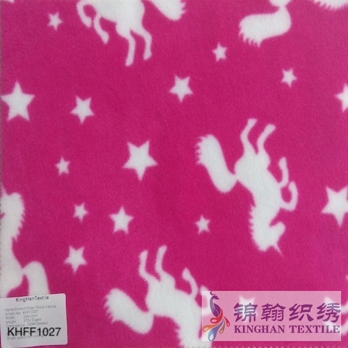 KHFF1027 Printed Polar Fleece fabrics Double-sided brushed, Single-sided Anti pilling