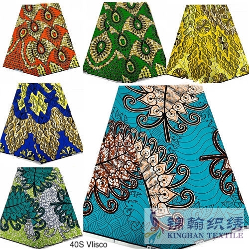 KHAFF2195 African Cotton Ankara Wax Print Fabrics