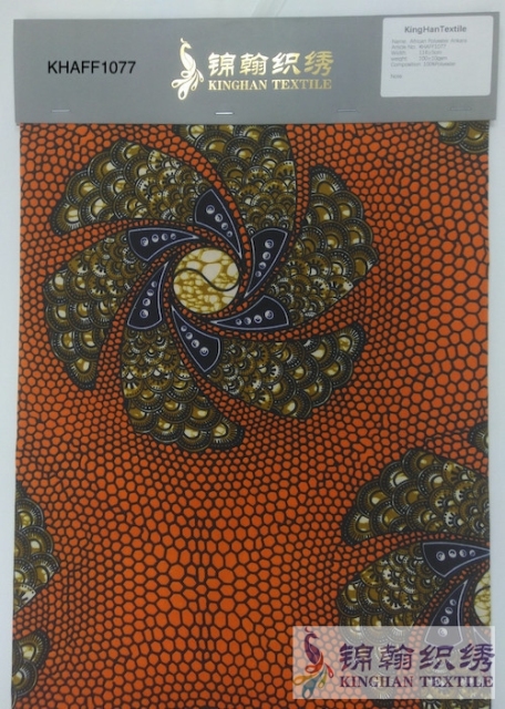 KHAFF1077 African Polyester Ankara Wax Print Fabrics