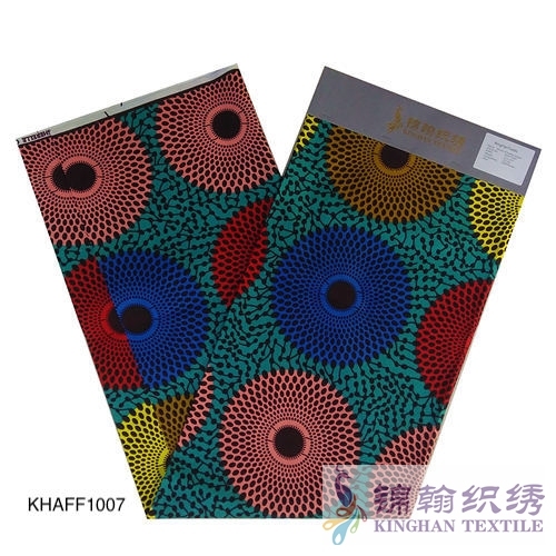 KHAFF1007 African Polyester Ankara Wax Print Fabrics