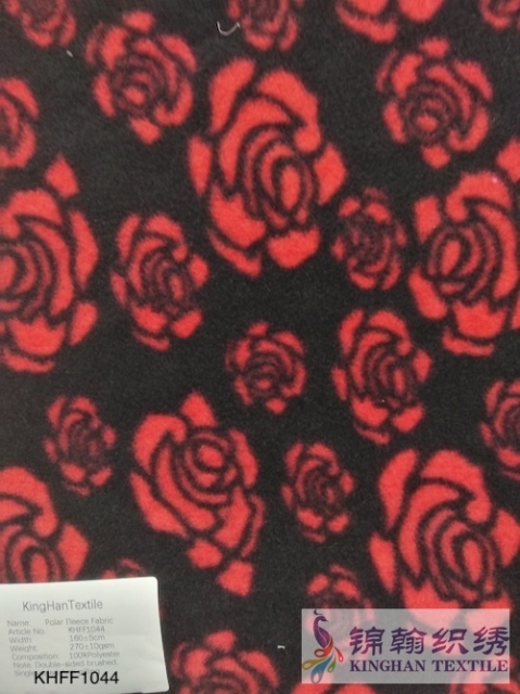 KHFF1044 Printed Polar Fleece fabrics Double-sided brushed, Single-sided Anti pilling