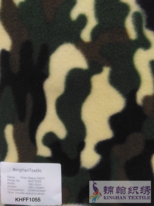 KHFF1055 Printed Polar Fleece fabrics Double-sided brushed, NO Anti pilling