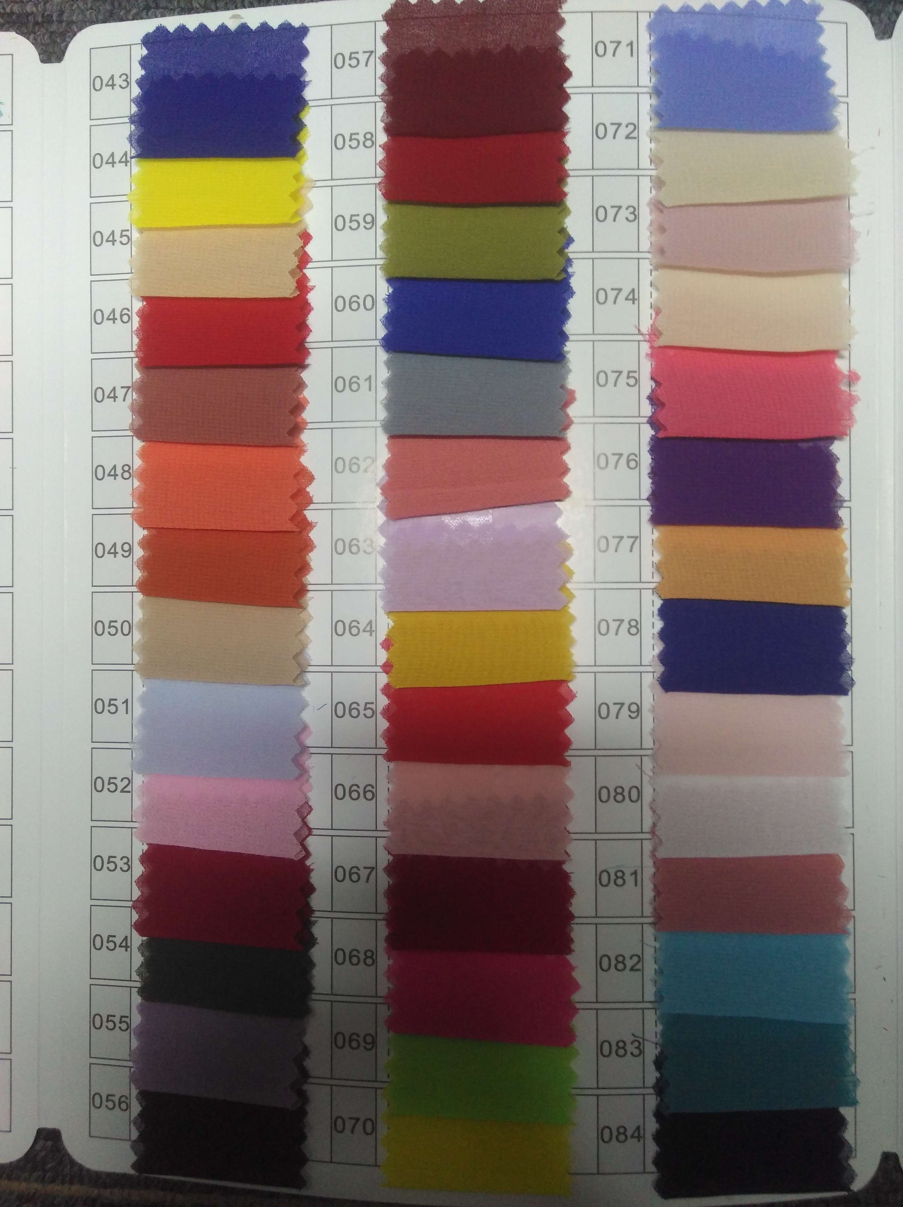 KHWF1A001 75D High Quality Pearl Chiffon Fabric