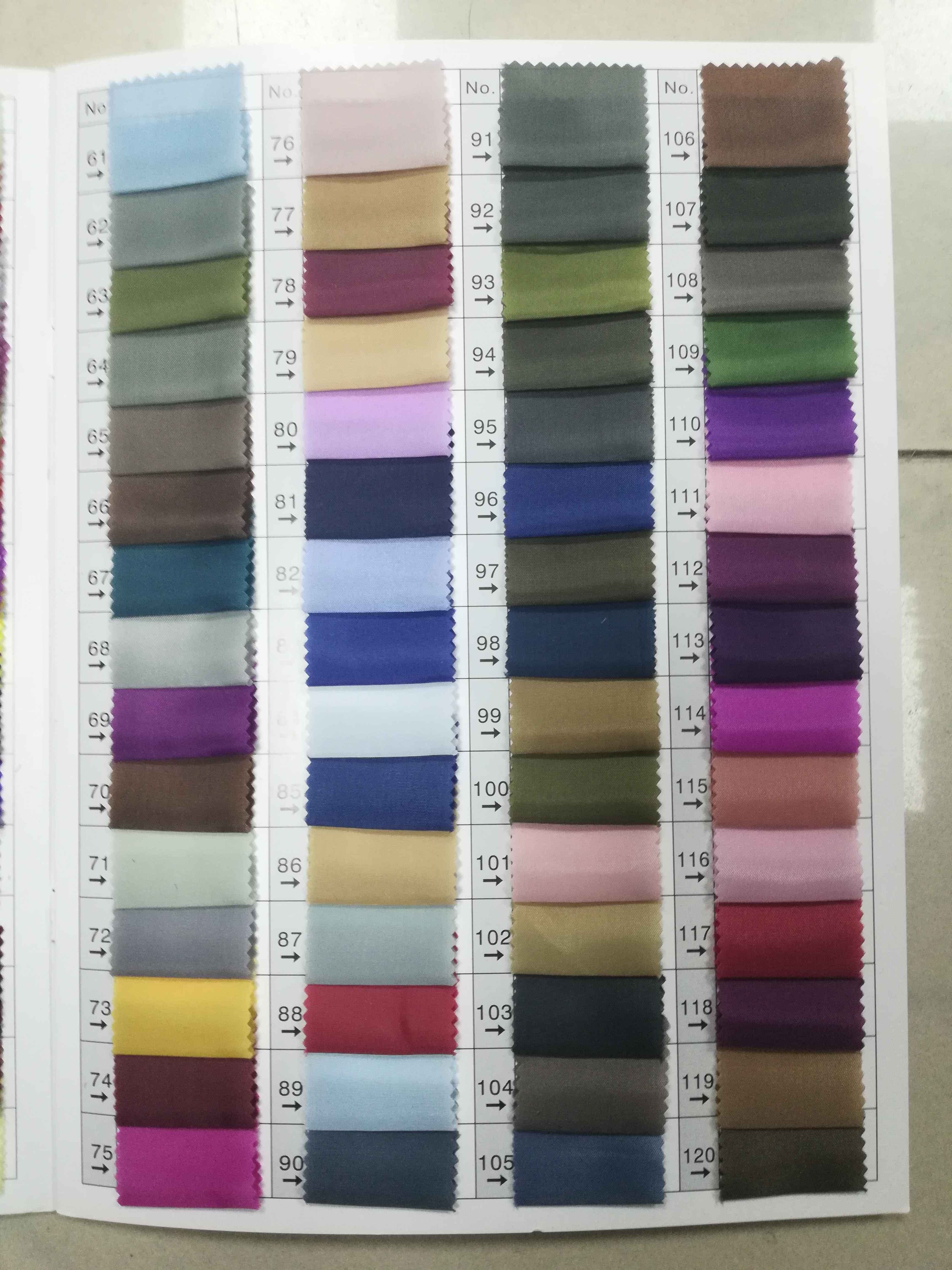 KHWF1A017 190T 210T 230T Polyester Taffeta Lining Fabric