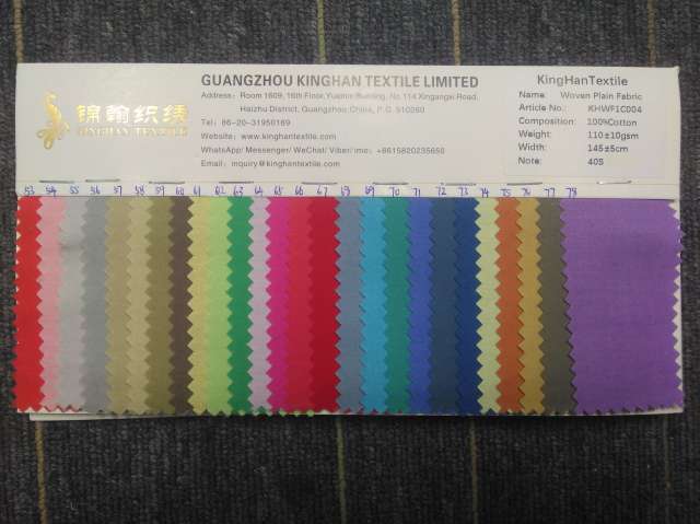 KHWF1C004 40S Cotton Poplin Fabric