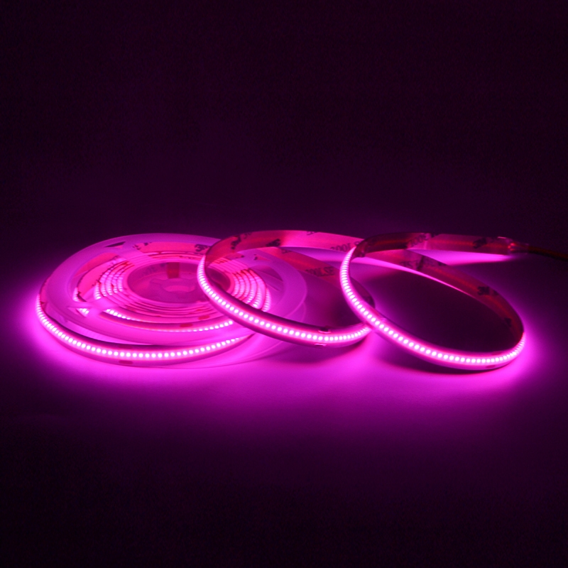 Pink Cob Led Strip 8MM DC24V IP20 CRI90 3 years Warranty