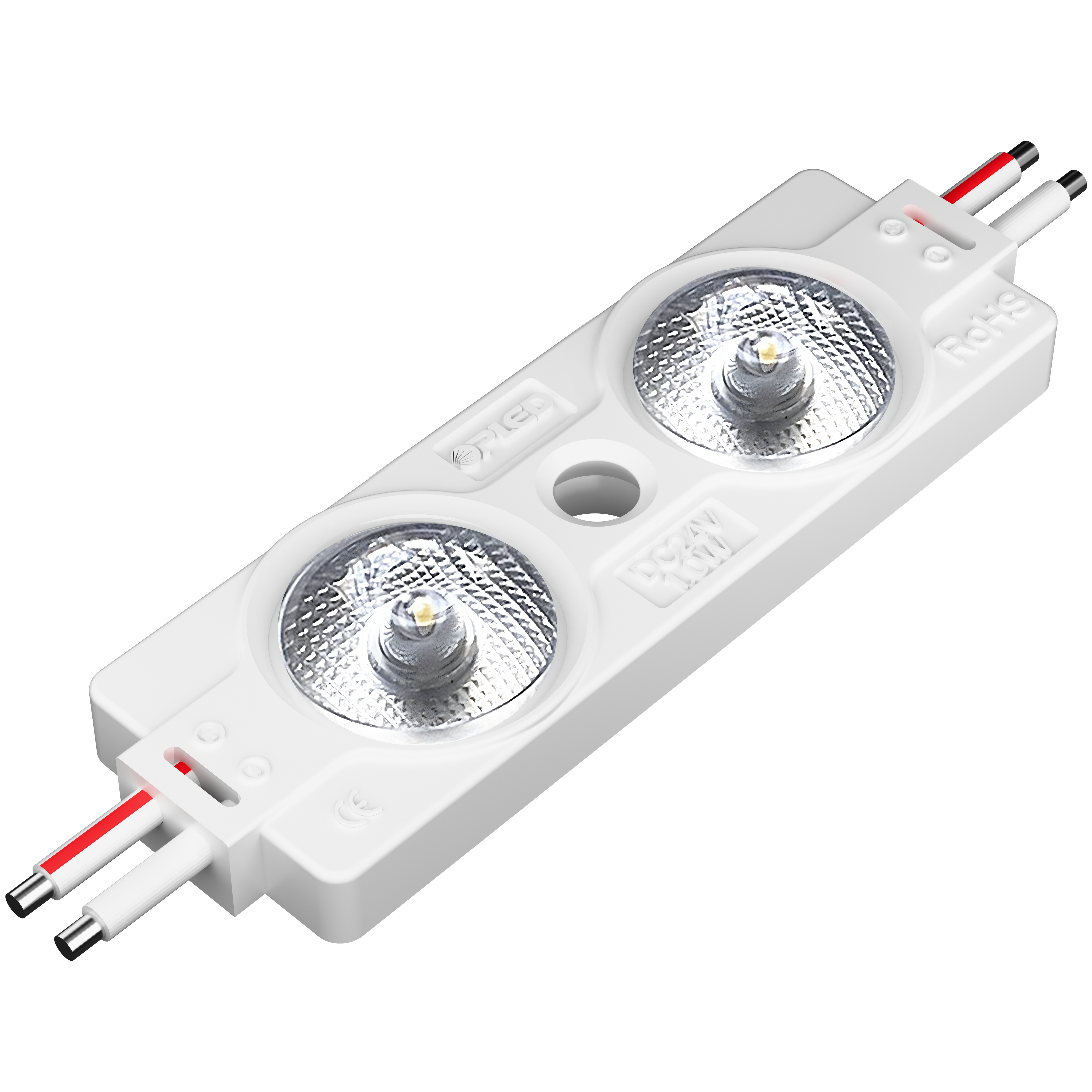 Wide angle 170degree 2 2835 lens LED module DC12V / DC24V 1.0W  150LM