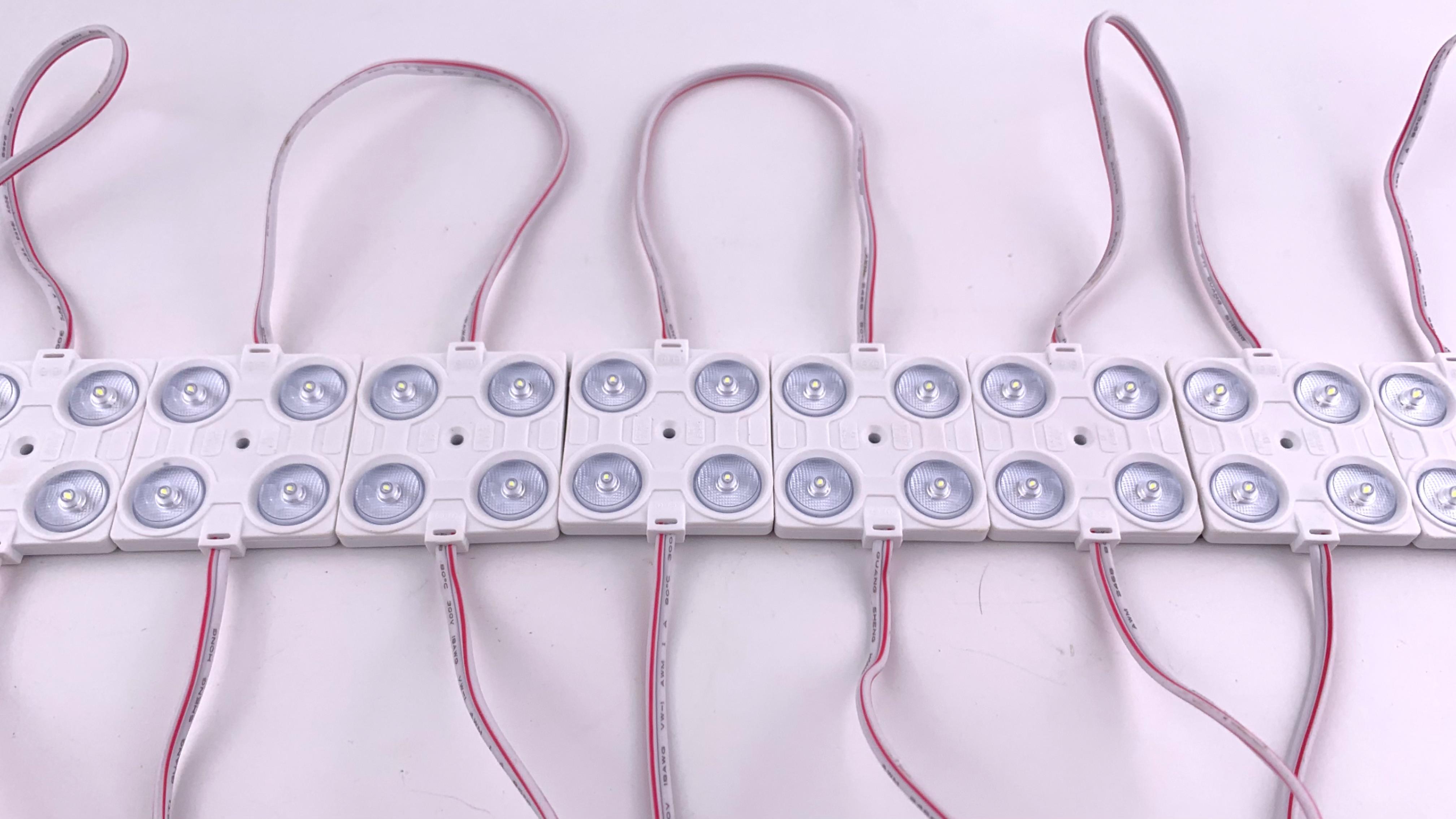 Wide angle 4 2835 lens LED module DC12V / DC24V 2.0W 300LM