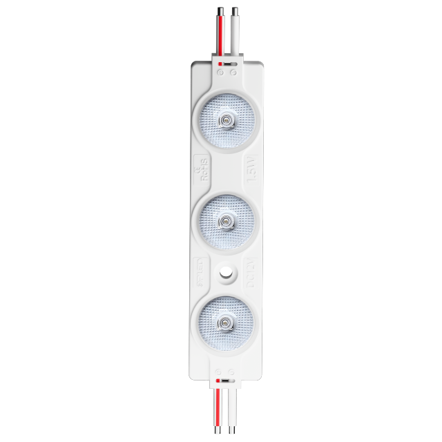 Wide angle 3 2835 lens LED module DC12V / DC24V 1.5W 180LM
