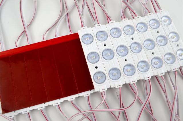 Wide angle 3 2835 lens LED module DC12V / DC24V 1.5W 180LM