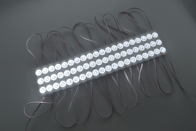 Wide angle 3 2835 lens LED module DC12V / DC24V 1.5W 180LM