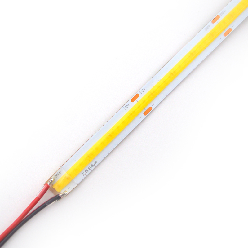 5V 8mm Cob Led Strip 5m/roll  IP20 320led/m 8W 3 years Warranty