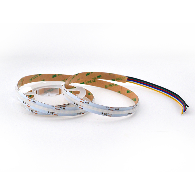 RGBCW 12mm Cob Led Strip 5m/roll  DC24V IP20 840led/m 21W 3 years Warranty