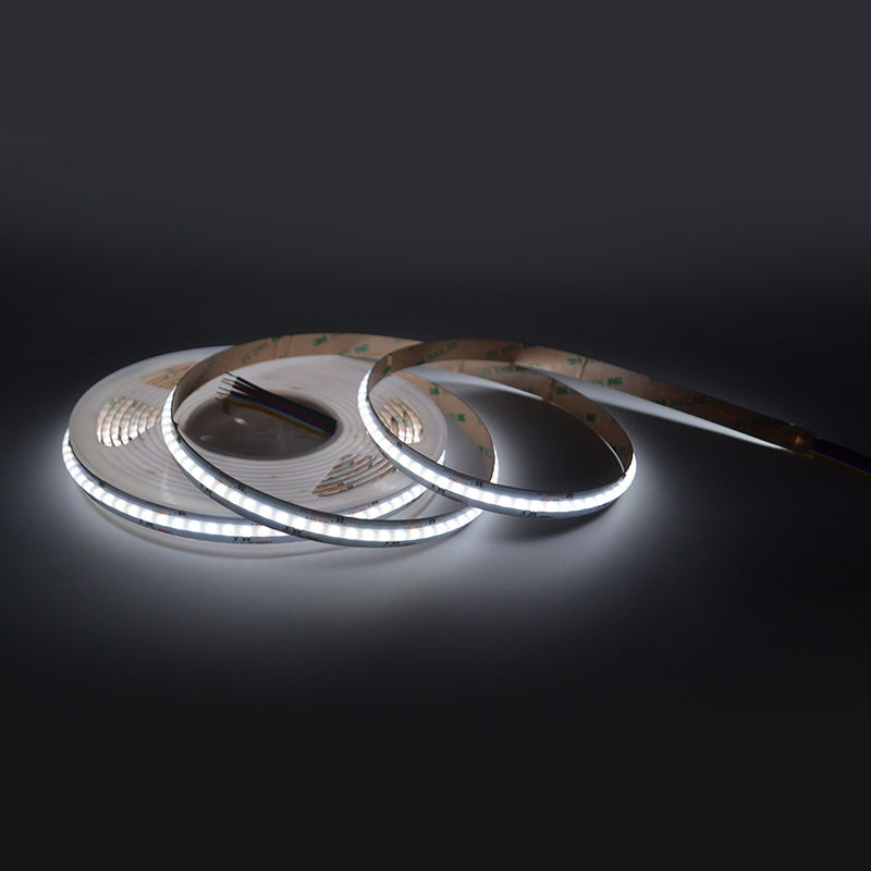 RGBCW 12mm Cob Led Strip 5m/roll  DC24V IP20 840led/m 21W 3 years Warranty