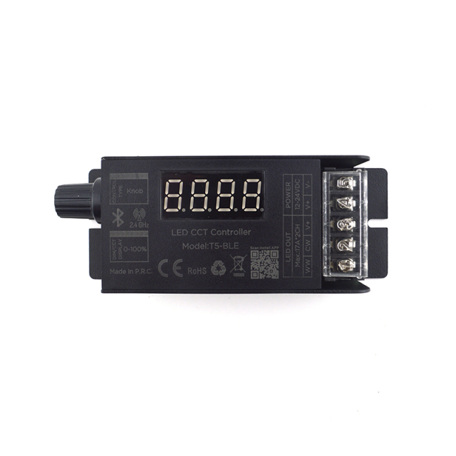TUYA-bluetooth mesh knob CCT controller with display  DC12-24v 6A/CH*2CH IP20