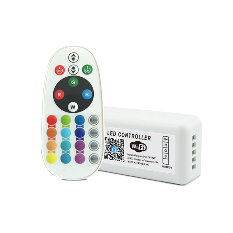 RGB WIFI controller with RF 24 key remote DC12-24V