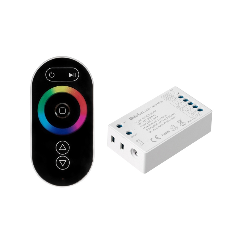 RGB/RGBW 2 in 1 controller with RF touch remote control   (Hand remote)  IP20