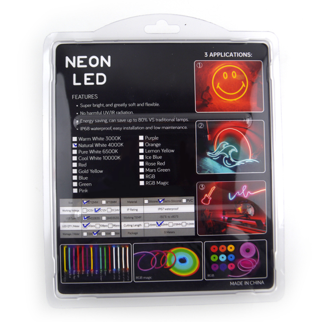Silicone Intergrated  4000k Neon LED strip 612 DC12V IP67 7.2w 9w