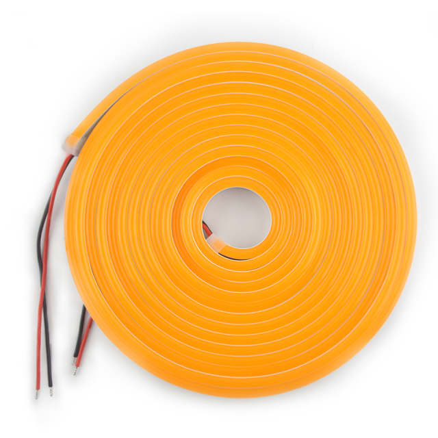Silicone Intergrated  Gold Yellow LED strip 612 DC12V IP67 7.2w 9w