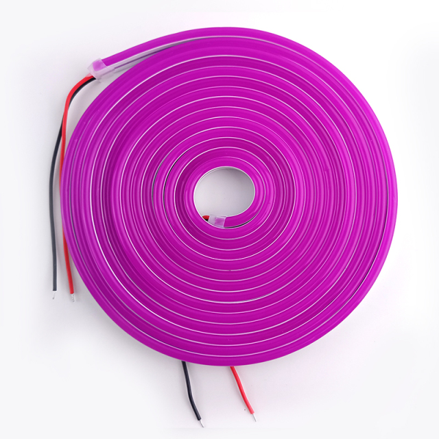 Silicone Intergrated  Purple LED strip 612 DC12V IP67 7.2w 9w