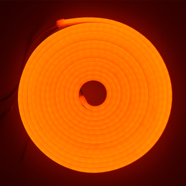 Silicone Intergrated  Orange Neon LED strip 612 DC12V IP67 7.2w 9w